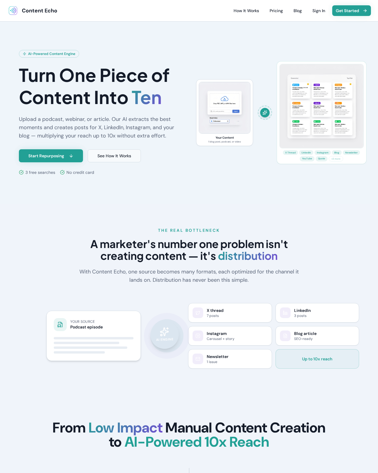 Content Echo preview